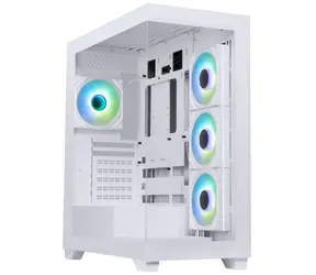 Bitfenix CETO weiß / PC-Gehäuse / ATX / 4X 120 mm ARGB / 2x USB 3.0 / USB-C / ohne Netzteil / transparente Seitenwand