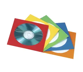 HAMA / CD-/DVD-Hülle aus Papier / transparentes Fenster / farbig / 100 Stück
