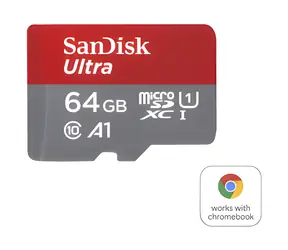 SanDisk Ultra microSDXC 64 GB + Adapter / microSDXC-Karte / Klasse 10 / UHS-I / Lesegeschwindigkeit: bis zu 140 MB/s