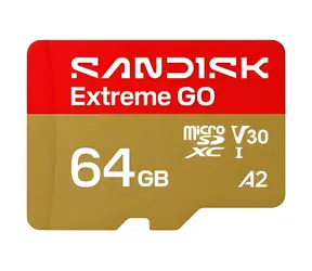 SanDisk Extreme GO microSDXC 64 GB / Speicherkarte / Lesegeschwindigkeit 170 MB/s / Schreibgeschwindigkeit 80 MB/s
