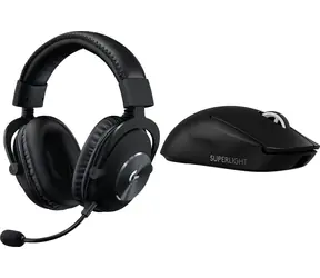 Logitech G Pro X Lightspeed Black + G Pro X SuperLight 2 / Bundle / Kabelloses Gaming-Headset + Gaming-Maus