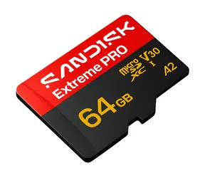 SanDisk Extreme PRO microSDXC 64 GB + Adapter / Speicherkarte / Klasse 10 / A2 / V30 / UHS-I U3