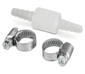 Xavax Rückschlagventil / Waschmaschinenzubehör / für Ablaufschläuche bis 10 mm / 2 Schlauchschellen 10-16 mm