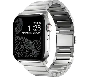 Nomad Armband Edelstahl V2 silber / Armband für Apple Watch / 42/44/45/49 mm