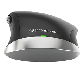 3Dconnexion CadMouse Compact Wireless schwarz/silber / Kabellose optische Maus für CAD / 7200 DPI / Bluetooth / 2,4 GHz