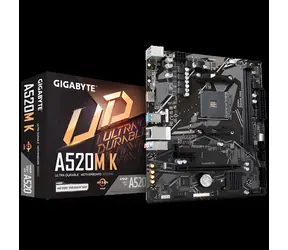 GIGABYTE A520M K / Mainboard / AMD A520 / AM4 / 2x DDR4 / 4X SATA III / mATX