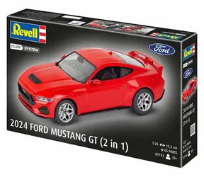 Revell Ford Mustang GT 2024 rot / Modellbausatz / Klicksystem / 1:25 / 65 Teile / ab 10 Jahren