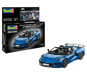 Revell Corvette C8 Cabriolet / Plastikmodell / 1:25 / 149 Teile / Schwierigkeitsgrad 3 / ab 10 Jahren