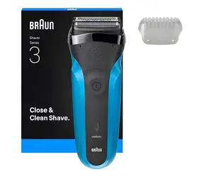 Braun Series 3 310s blau-schwarz / Folienrasierer / wasserdicht / Schnellladefunktion