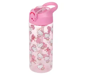 BAAGL Hello Kitty Sweet Leopard / Trinkflasche mit Strohhalm / Tritan / 500 ml