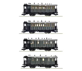 Roco 6200197 Satz mit 4 Personenwagen K.Bay.Sts.B. / Maßstab H0 (1:87) / Länge 568 mm / ab 14 Jahren