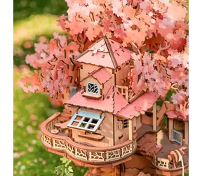 Robotime Sakura Baumhaus / 3D-Holzpuzzle / 535 Teile / Holz / hoher Schwierigkeitsgrad / ab 14 Jahren