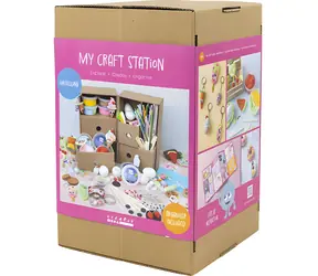 Creativ Company Kreativset Maxi-Box Modellierset / Modelliermasse / Seidenknete + Schaumknete + Glitzermaterial