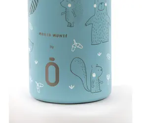Runbott Waldblau / Thermosflasche / 350 ml / Vakuumisolierung / hält 24 Stunden kalt / 12 Stunden warm