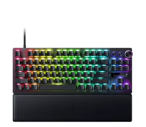 Razer Huntsman V3 Pro Tenkeyless-Tastatur, schwarz / Gaming-Tastatur / optisch-analog / 8 kHz / Rapid / RGB / US-Layout