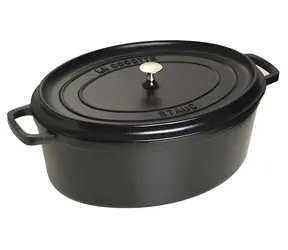 Staub 40509-509-0 schwarz / Backform / Oval / 41 cm / 12 l