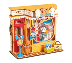 Robotime Miniatur-Tierhandlung / 3D-Holzpuzzle / 76 Teile / ab 14 Jahren
