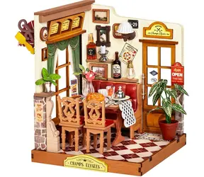 Robotime 3D-Holzpuzzle Bistro auf den Champs-Élysées / Miniaturhaus / 160 Teile / ab 14 Jahren
