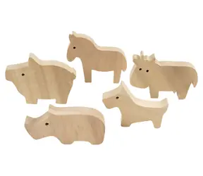 Kreatives Bauernhof-Set von Creativ Company aus Holz / Kreatives Set / 10 Figuren / Höhe 4,5-8,7 cm / ab 3 Jahren