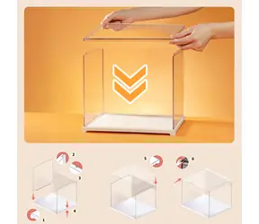 Robotime Display für Miniaturhäuser / Schutzbox / Kunststoff / stapelbar