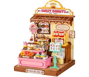 Robotime Miniatur-Haus-Donut-Shop / 3D-Holzpuzzle / 141 Teile / Ab 14 Jahren
