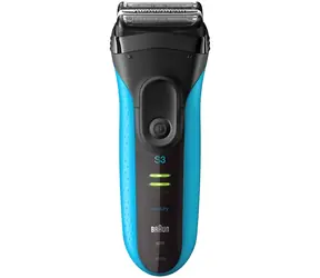 Braun Series 3 3040s blau / Rasierer / Scherfolie / 3 Scherfolien / Akku / 45 Min.