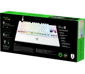 Razer Huntsman V3 Pro Tenkeyless-Tastatur, weiß / Gaming-Tastatur / Razer Analog Optical Switch Gen 2 / 8 kHz HyperPolling
