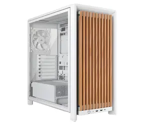 Corsair FRAME 4000D RS Wood weiß / Midi-Tower / E-ATX / ohne Netzteil / transparente Seitenwand