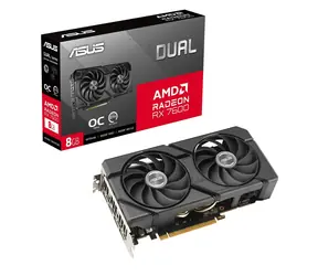 Asus Dual Radeon RX 7600 EVO OC / Grafikkarte / 2300-2715 MHz / 8 GB D6 / 128 Bit / 1x HDMI + 3x DP