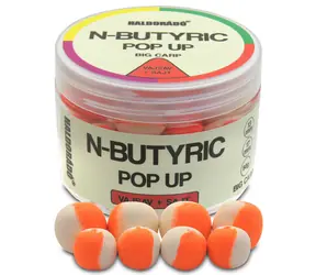 Haldorado Pop- UP N-Butyric Big Carp Buttersäure/Käse / Schwimmender Boilie / 50 g / 13+17 mm