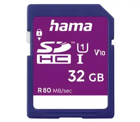 HAMA SDHC 32 GB Slim-Verpackung / Speicherkarte / Klasse 10 / UHS-I / 80 MB/s / V10
