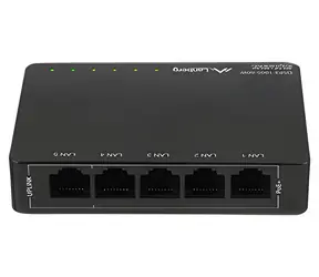 Lanberg DSP3-1005-60W schwarz / Switch / 5x GbE / 4X PoE+ 802.3at / 60W