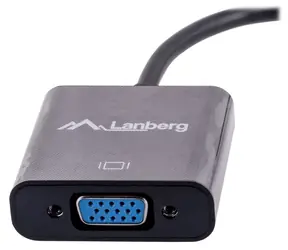 Lanberg AD-0006-BK schwarz / Adapter / Mini DisplayPort (F) auf VGA (M) / 0,2 m / 1920×1200 / 60 Hz