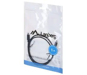 Lanberg CA-CMCM-10CU-0010-BK schwarz / USB-Kabel / USB-C (M) - USB-C (M) / USB 2.0 / 1 m