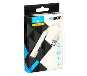 ibox USB-Hub weiß / USB-Hub / 1x USB 3.0 / 3x USB 2.0