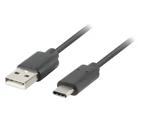 Lanberg CA-USBO-10CU-0005-BK schwarz / USB-Kabel / USB-A (M) - USB-C (M) / USB 2.0 / 0,5 m