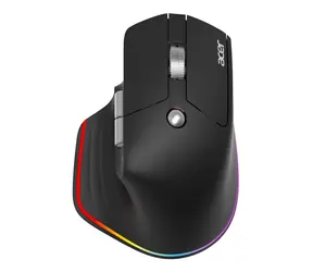 Acer Easy Fit Maus, schwarz, ergonomisch, kabellos, für Rechtshänder, 4000 DPI, 6 Tasten, USB + Bluetooth 5.0