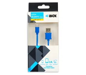 ibox IKUMTCB blau / USB-Kabel / USB-A auf USB-C / USB 2.0 / 1 m