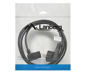 Lanberg CA-C13C-12CC-0018-BK schwarz / Netzkabel / 2 m / IEC C13 / CEE7/7