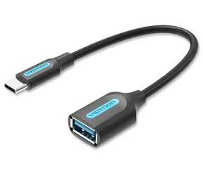 Vention USB-C auf USB-A OTG-Kabel, schwarz / USB-Kabel / USB 3.2 Gen 1 / 5 Gbit/s / 0,15 m