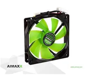 AIMAXX eNVicooler 12 LED GreenWing / Lüfter / 120 mm / 1200 U/min / 12,6 dB / 52 CFM / 3-Pin / grüne LED