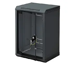 Triton 10" einteilig 4U/260 mm schwarz / Wandschrank / Ganzglastür / IP30 / 20 kg