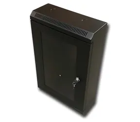 DATACOM 10"-Einteil-Rack 12U 140 schwarz / Glastür