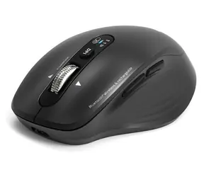 PORT CONNECT Business & Office Kollektion, schwarz / Kabellose Lademaus / Bluetooth & 2,4 GHz / Freilauf-Mausrad / 3200 DPI