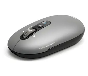 PORT CONNECT Reines MAC-Grau / Kabellose Lademaus / Bluetooth / Freilauf-Mausrad / 3200 DPI