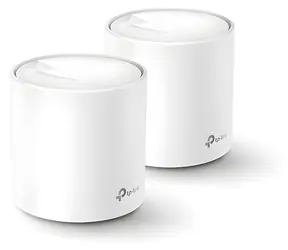 TP-LINK Deco X60 (2er-Pack) / Wi-Fi 6 Mesh-System / AX5400 / Dualband / 2,4 GHz 574 Mbit/s / 5 GHz 2402 Mbit/s / 2x GLAN