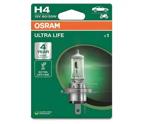 OSRAM H4 Ultra Life 12V 60/55W P43T / Autolampe / 1 Stück