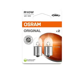 OSRAM R10W Standard 12V 10W / Autolampe / BA15s / Blisterverpackung, 2 Stück