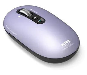 PORT CONNECT: Reines MAC-Lila / Kabellose Lademaus / Bluetooth / Freilauf-Mausrad / 3200 DPI / USB-C