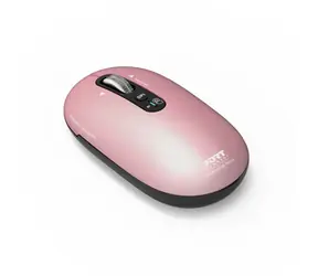 PORT CONNECT Reines MAC-Pink / Kabellose Lademaus / Bluetooth / Freilauf-Mausrad / 3200 DPI / USB-C